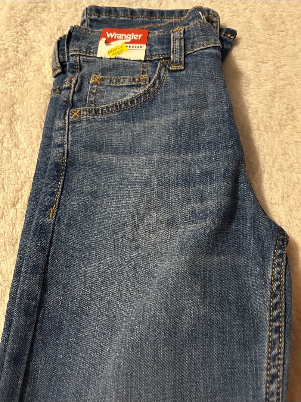 Wrangler Straight-Leg Denim Jeans in Medium Blue